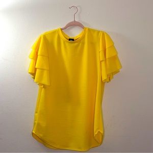 Women Plus size yellow blouse